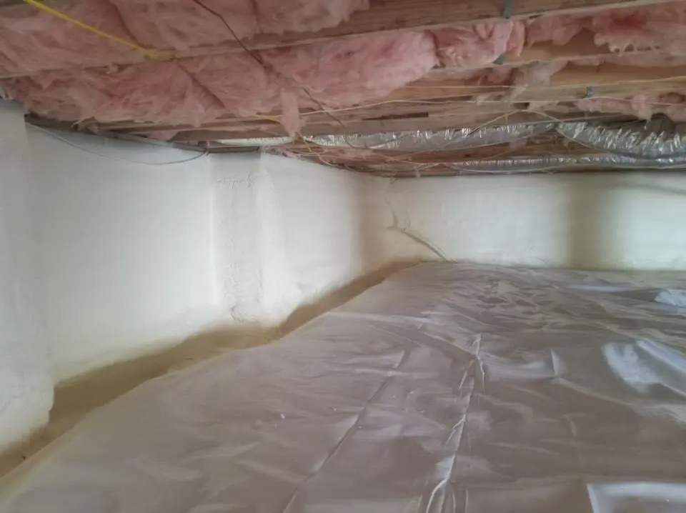 Crawl space encapsulation with closed-cell spray foam for Spray Foam Roofing in The Pinery
